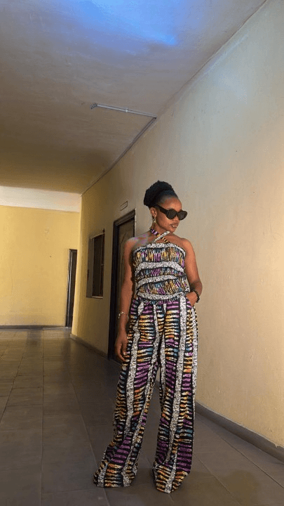 Solo Statement Jumpsuit Janael Couture campus collection photo