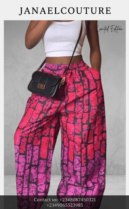 Fuchsia Brick Palazzo Janael Couture palazzo trousers