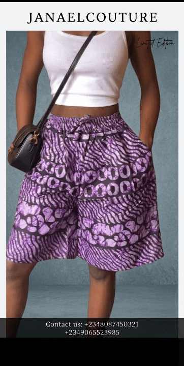 Purple Wave Shorts Janael Couture shorts